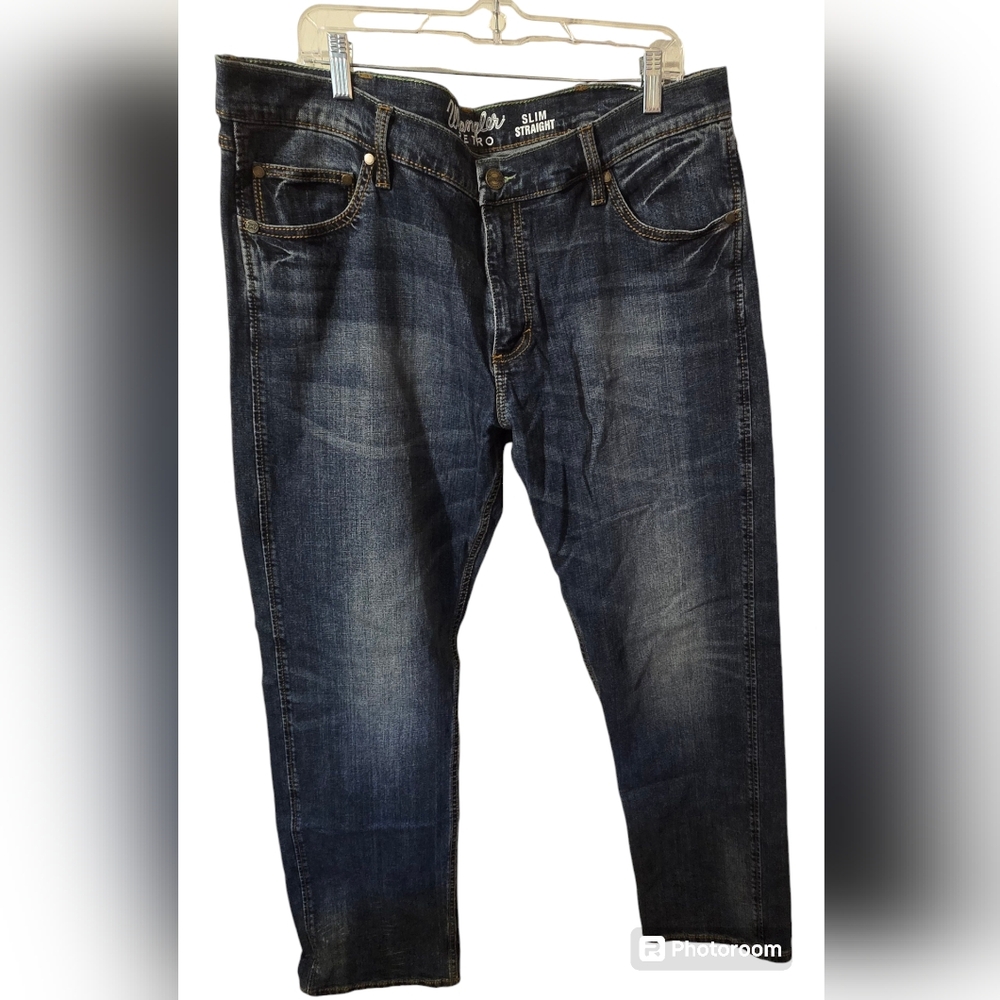 Wrangler Retro Slim Fit Mens Jeans 38x36 Bozeman finish WLT88BZ
